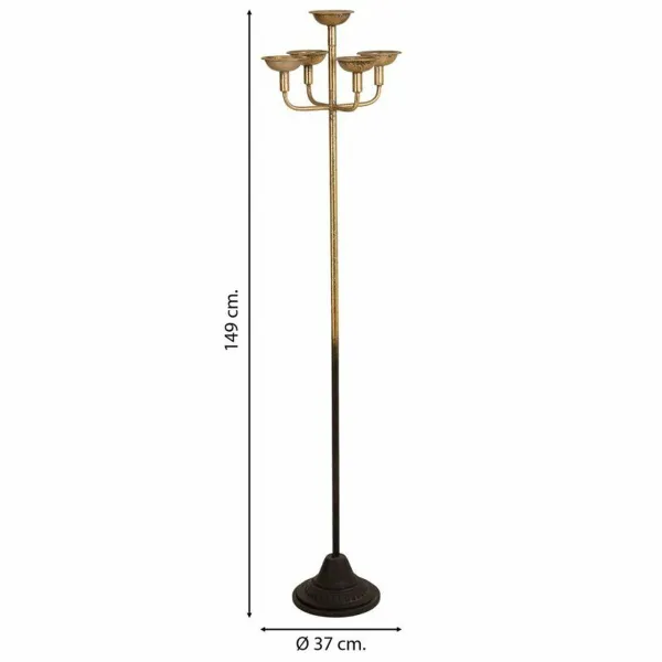 Candle Holder Alexandra House Living Golden Metal 37 x 149 x 37 cm