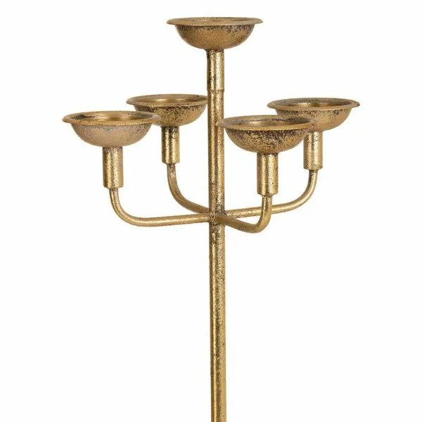Candle Holder Alexandra House Living Golden Metal 37 x 149 x 37 cm