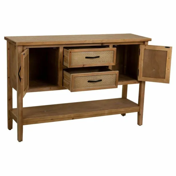Hall Table with 2 Drawers Alexandra House Living Brown 35 x 81 x 122 cm