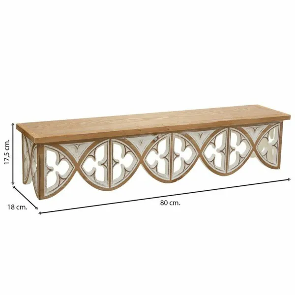 Lentynos Alexandra House Living Ruda Eglės mediena Medžio MDF 18 x 17 x 80 cm