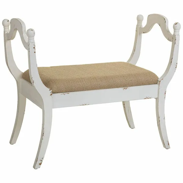 Taburetė Alexandra House Living Balta Kempinė Eglės mediena Medžio MDF 45 x 78 x 90 cm