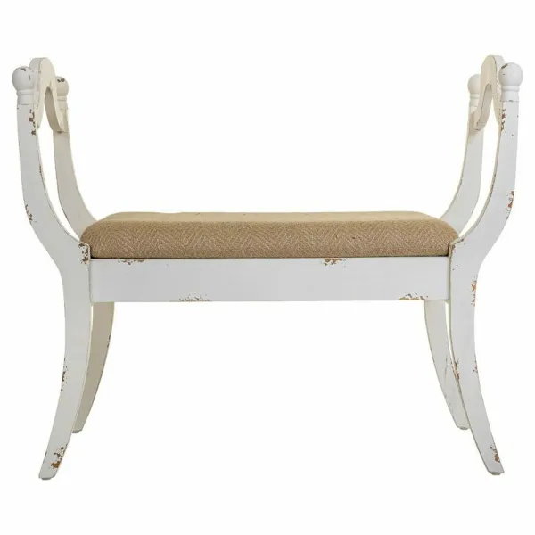 Taburetė Alexandra House Living Balta Kempinė Eglės mediena Medžio MDF 45 x 78 x 90 cm
