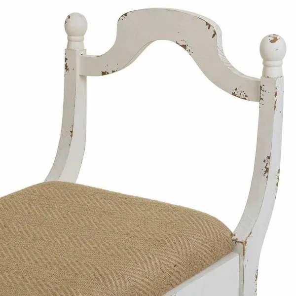 Taburetė Alexandra House Living Balta Kempinė Eglės mediena Medžio MDF 45 x 78 x 90 cm