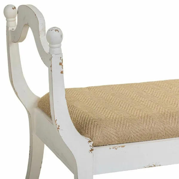 Taburetė Alexandra House Living Balta Kempinė Eglės mediena Medžio MDF 45 x 78 x 90 cm