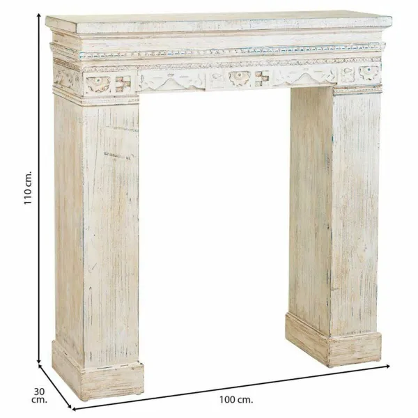 Kamīns Alexandra House Living Balts Egles koksne Koks MDF 30 x 110 x 100 cm
