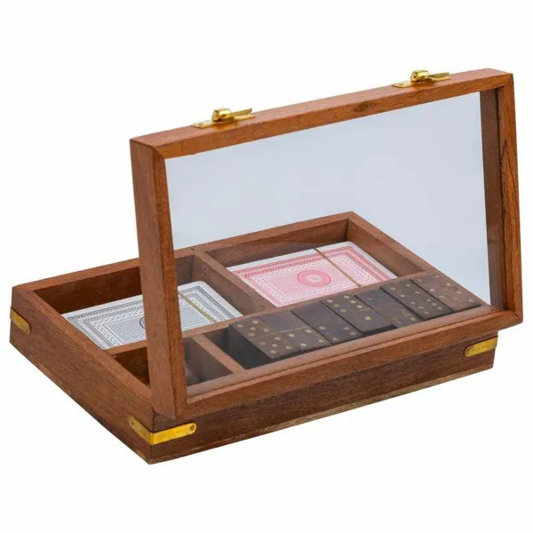 Tradicionālo spēļu komplekts Alexandra House Living Brūns 12 x 5 x 15 cm 3-vienā