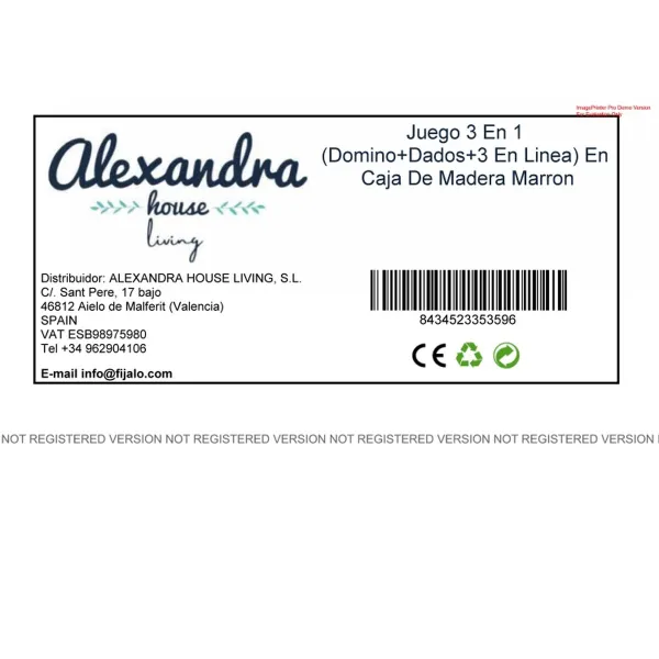 Tradicionālo spēļu komplekts Alexandra House Living Brūns 13 x 4 x 28 cm 3-vienā