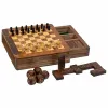 Tradicionālo spēļu komplekts Alexandra House Living Brūns 16 x 3 x 15 cm 3-vienā