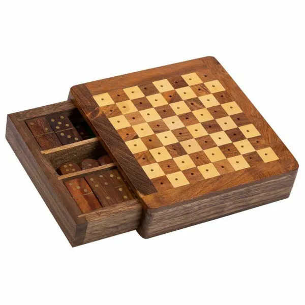 Tradicionālo spēļu komplekts Alexandra House Living Brūns 16 x 3 x 15 cm 3-vienā