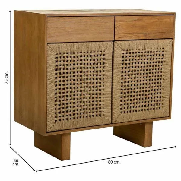 Vestibila galds ar atvilktnēm Alexandra House Living Brūns 36 x 75 x 80 cm