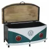 Arkku Alexandra House Living Sininen Valkoinen Rauta Mangopuu 45 x 45 x 90 cm Pakettiauto