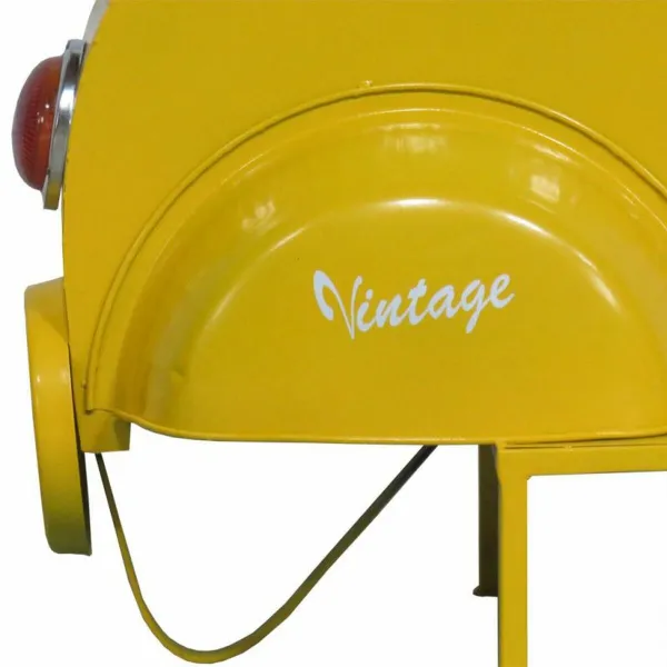 Stool Alexandra House Living Yellow PVC Leather Iron 50 x 75 x 95 cm Motorbike