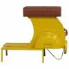 Stool Alexandra House Living Yellow PVC Leather Iron 50 x 75 x 95 cm Motorbike