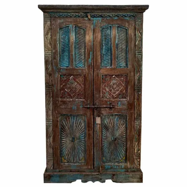 Kaappi Alexandra House Living Ruskea polystyreeni Mangopuu 41 x 206 x 120 cm