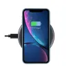 Crong PowerSpot Fast Wireless Charger – Aluminum 15W USB-C Qi Wireless Charger with Tempered Glass Cover (Shadow Black)