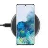 Crong PowerSpot Fast Wireless Charger – Aluminum 15W USB-C Qi Wireless Charger with Tempered Glass Cover (Shadow Black)