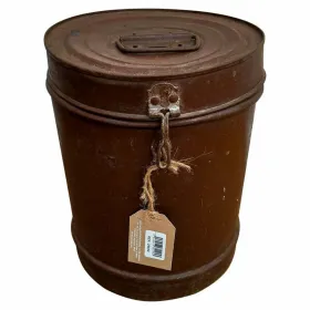 Decorative canister Alexandra House Living Brown Iron Traditional style 23 x 29 x 23 cm