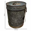 Decorative canister Alexandra House Living Brown Iron Traditional style 23 x 29 x 23 cm