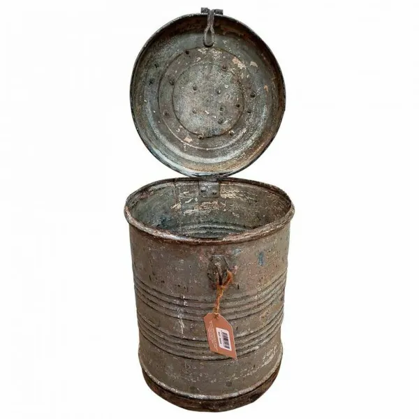 Decorative canister Alexandra House Living Grey Iron Traditional style 29 x 39 x 29 cm