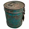 Decorative canister Alexandra House Living Blue Iron Traditional style 20 x 23 x 20 cm