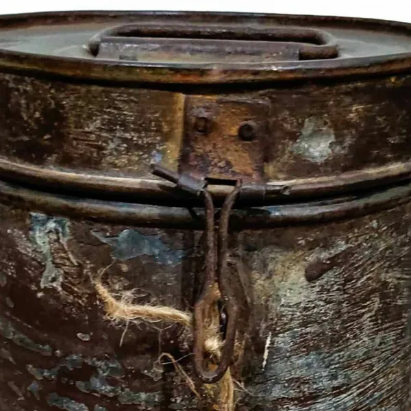 Decorative canister Alexandra House Living Brown Iron Traditional style 20 x 24 x 20 cm