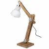 Flexo/Desk lamp Alexandra House Living White Metal Iron Mango wood 22 x 79 x 17 cm