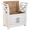 Taburete Alexandra House Living Balts Koks 33 x 73 x 72 cm
