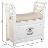 Taburete Alexandra House Living Balts Koks 33 x 73 x 72 cm