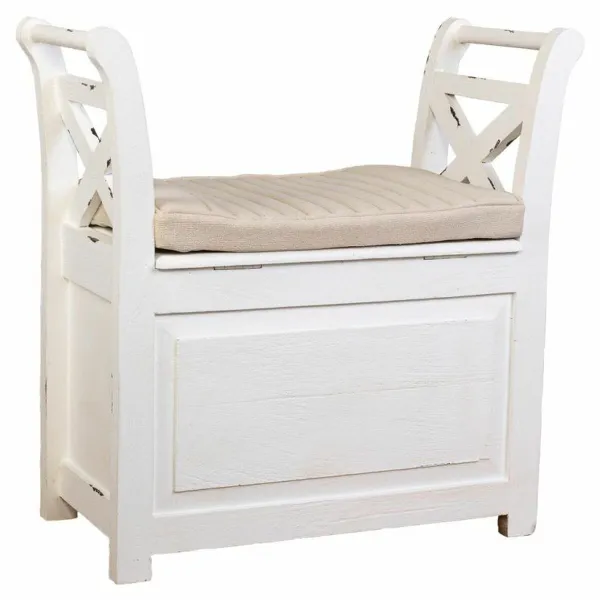 Taburete Alexandra House Living Balts Koks 33 x 73 x 72 cm