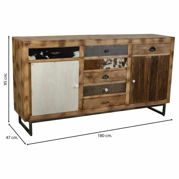 Bufete Alexandra House Living Brūns Koks Metāls Dzelzs 47 x 95 x 180 cm