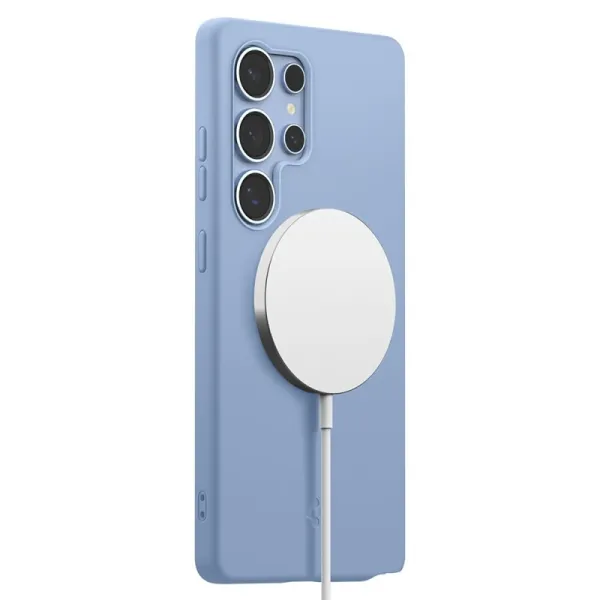 Spigen Silicone Fit Mag MagSafe - Case for Samsung Galaxy S25 Ultra (Sapphire Blue)