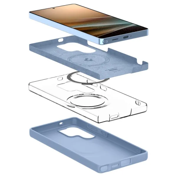 Spigen Silicone Fit Mag MagSafe - Case for Samsung Galaxy S25 Ultra (Sapphire Blue)