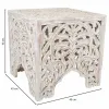 Centrālais galds Alexandra House Living Balts Mango koks 45 x 45 x 45 cm