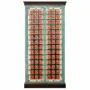 Cupboard Alexandra House Living Multicolour Brass Mango wood 40 x 90 x 180 cm