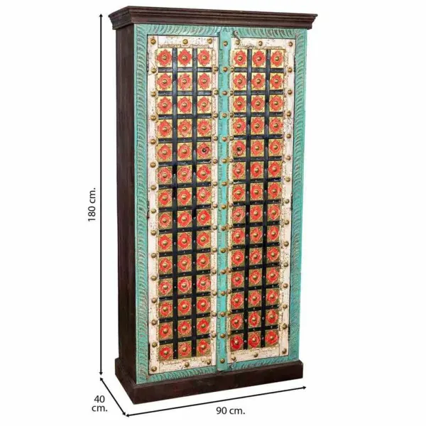 Skapītis Alexandra House Living Daudzkrāsains Misiņš Mango koks 40 x 90 x 180 cm