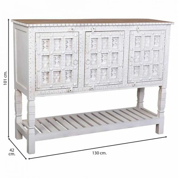 Устройство Alexandra House Living Белый Натуральный Древесина манго 42 x 130 x 101 cm