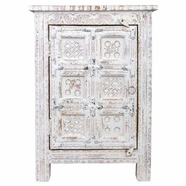 Ночной столик Alexandra House Living Белый Коричневый 40 x 53 x 73 cm