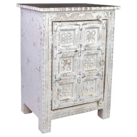 Ночной столик Alexandra House Living Белый Коричневый 40 x 53 x 73 cm