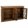 Sideboard Alexandra House Living Brown Wood Glass 40 x 100 x 170 cm 4 doors