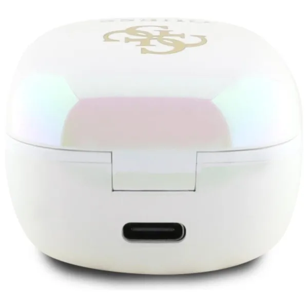 Guess 4G Printed Logo - Bluetooth TWS Headphones + Charging Case (White)