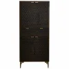Cupboard Alexandra House Living Brown Wood Iron 40 x 180 x 80 cm