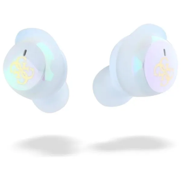 Guess 4G Printed Logo - Bluetooth TWS Headphones + Charging Case (White)