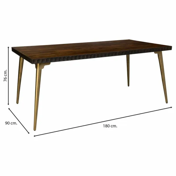 Galds Alexandra House Living Brūns 90 x 76 x 180 cm