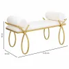 Bench Alexandra House Living Gold Foam Iron MDF Wood 49 x 53 x 112 cm
