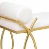 Bench Alexandra House Living Gold Foam Iron MDF Wood 49 x 53 x 112 cm