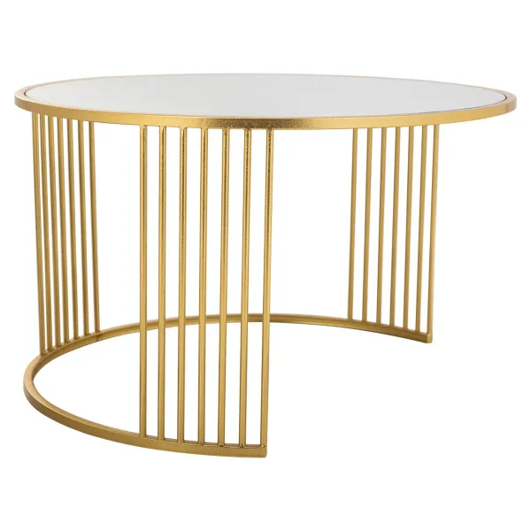 Centrinis stalas Alexandra House Living Auksas Geležis Veidrodis Medžio MDF 80 x 48 x 80 cm