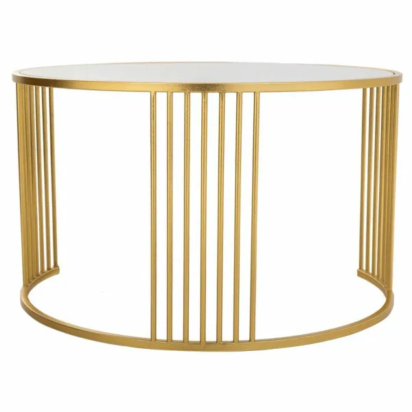 Centrālais galds Alexandra House Living Zelts Dzelzs spogulis Koks MDF 80 x 48 x 80 cm