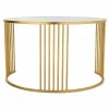 Olohuoneen pöytä Alexandra House Living Kulta Rauta Peili Puu MDF 80 x 48 x 80 cm