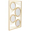 Sieninis veidrodis Alexandra House Living Auksinis 2 x 96 x 61 cm Stačiakampis