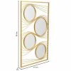 Sieninis veidrodis Alexandra House Living Auksinis 2 x 96 x 61 cm Stačiakampis